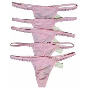 Lot of 5 Pink Gilly Hicks Sydney Abercrombie New String Thong Cotton XS